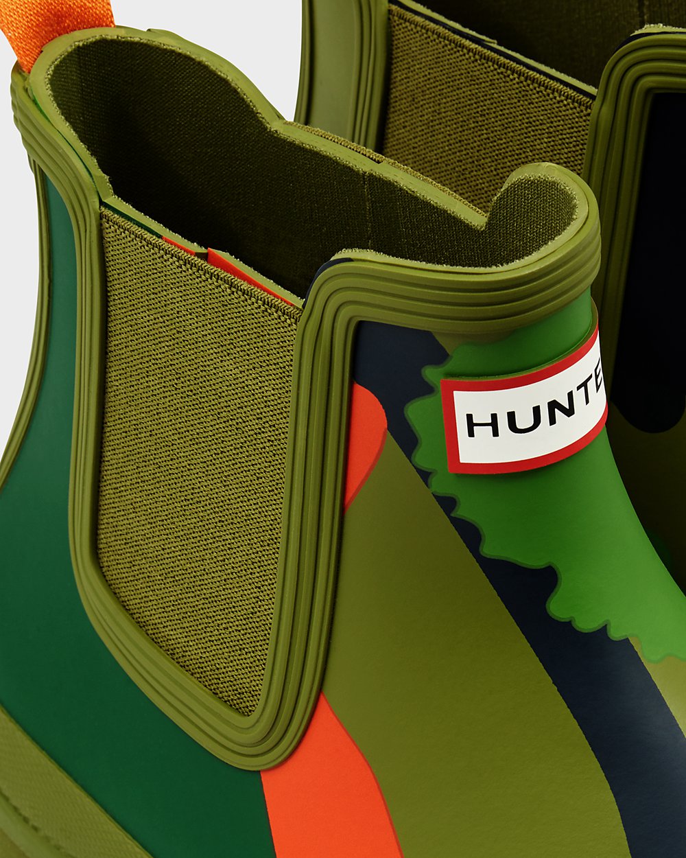 Mens Chelsea Boots - Hunter Original Rockpool Camo (92BVXIGNJ) - Green